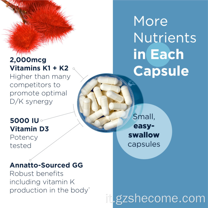Vitamind per la salute del cuore osseo Supplemento di vitamina D3
